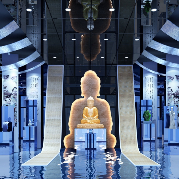 新中式展厅3D模型